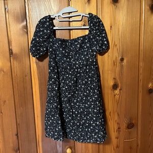 Anthropologie Maeve dark navy floral dress